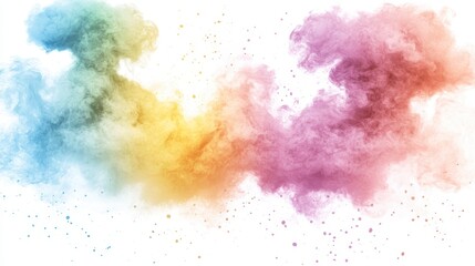 Obraz premium Abstract Colorful Powder Explosion Vibrant Pastel Hues Artistic Background Texture