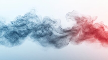 Abstract Swirling Smoke Blue and Red Hues Vapor Texture Background