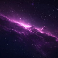 Vibrant Purple Nebula Cosmic Landscape AI Art