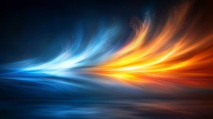 Obraz premium Abstract fiery and icy swirls dynamic energy contrasting colors vibrant light streaks digital art