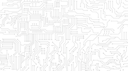 Abstract background with technology circuit board texture.  Digital circuit, mother board , electronic and technology background.  Black monochrome background.