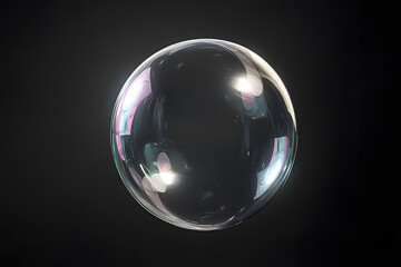 BUBBLES ISOLATED ON BLACK BACKGROUND