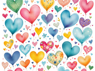 Hearts, Pink, Pattern, Love, Romantic, Cute, Valentine's Day, Repeating, Symmetrical, Playful, Whimsical, Soft, Delicate, Feminine, Charming, Sweet, Adorable, Light, Pastel, Gentle, Tender, Warm, Invi