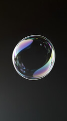 BUBBLES ISOLATED ON BLACK BACKGROUND