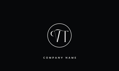 VT, TV, V, T Abstract Letters Logo Monogram