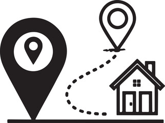 Isolated black location card icon Vector, black location Silhouette,black location icon set, black location for logo,color black location Vector illustration, Vector Graphic, EPS 10 , clip art work
