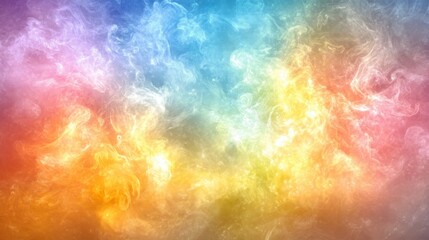 Abstract Colorful Smoke Swirls Background Vibrant Pastel Hues Dreamy Texture
