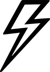 Lightning illustration for weather, icon and electricity elements.