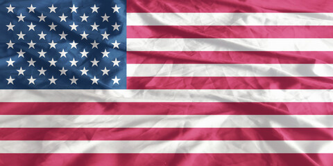 Obraz premium United States of America Flag Waving Close Up
