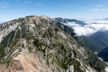 唐松岳から白馬岳方面