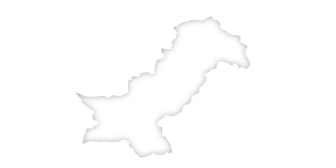 Pakistan map with white background for Pakistan day, independence day, defense day, Quaid e Azam day, AIlama Iqbal day, 14 August 1947, 6 September 1965, 23 March, 25 December, 9 November, advertising