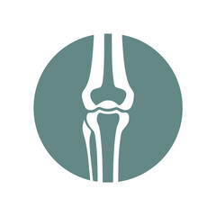 Obraz premium Minimalist Knee Joint Vector Design.