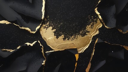 Modern and stylish Marble texture black gold background abstract tiles wallpaper golden wall floor stone