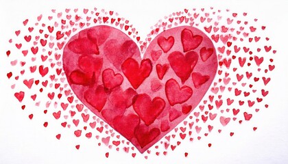 Vibrant heart illustration filled with various small hearts symbolizing unity and love