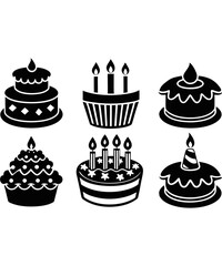 Birthday Cake Candle Silhouette