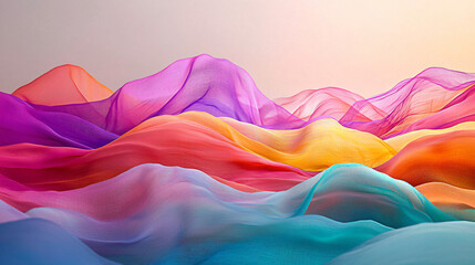 Colorful Fabric Landscape