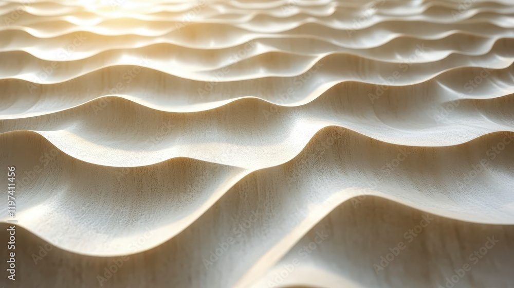 Poster abstract wave pattern on light beige wooden surface textured background architectural design element