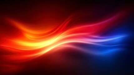 Fototapeta premium Abstract Red Orange Blue Swirling Light Waves Energy Background Design