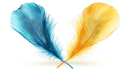 Obraz premium Blue and Gold Feathers