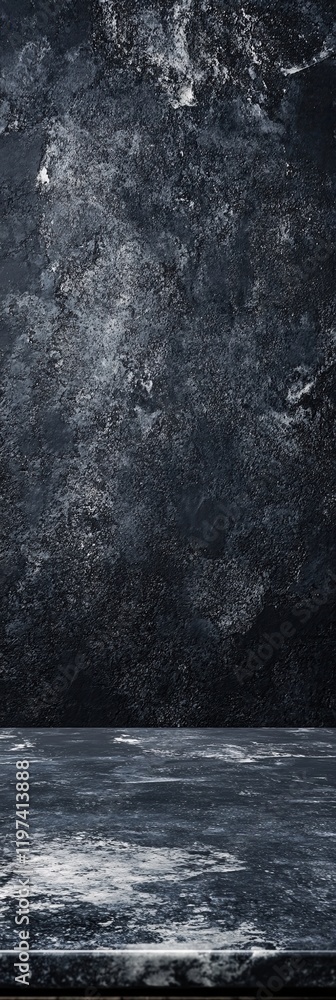 Poster dark moody background texture with textured surface and floor