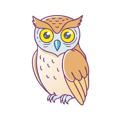 owl icon, owl vector illustration-simple illustration of owl, perfect for owl logos and themed design 