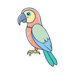parrot icon, parrot vector illustration-simple illustration of parrot, perfect for parrot logos and themed design 