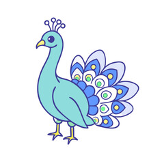 peacock icon, peacock vector illustration-simple illustration of peacock, perfect for peacock logos and themed design 