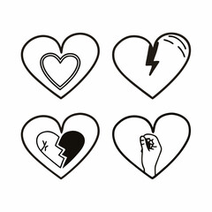 Heart Line Icons: Free Vector Set for Health, Love, and Lifestyle Designs.