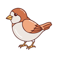 sparrow icon, sparrow vector illustration-simple illustration of sparrow, perfect for sparrow logos and themed design 