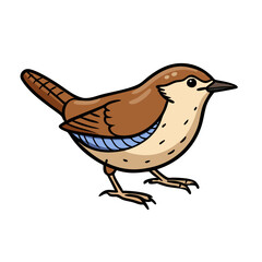 Obraz premium wren icon, wren vector illustration-simple illustration of wren, perfect for wren logos and themed design 