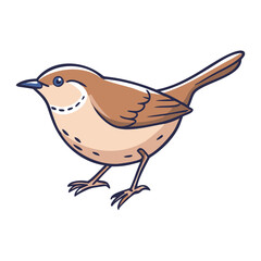 wren icon, wren vector illustration-simple illustration of wren, perfect for wren logos and themed design 