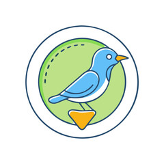 Fototapeta premium birding app logo icon, birding app logo vector illustration-simple illustration of birding app logo, perfect for birding app logo logos and themed design 