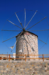 the windmill of Antimachia in Kos Island, Greece