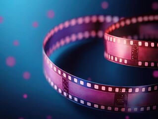 Cinematic film reel close-up photography studio visual content creative environment artistic perspective film concept