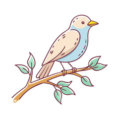 bird perched on a branch icon, bird perched on a branch vector illustration-simple illustration of bird perched on a branch, perfect for bird perched on a branch logos and themed design 