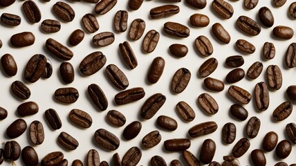 Obraz premium coffee beans in cream are added to lattes and cappuccinos