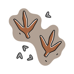 Obraz premium bird tracks in mud icon, bird tracks in mud vector illustration-simple illustration of bird tracks in mud, perfect for bird tracks in mud logos and themed design 