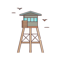 bird watching tower icon, bird watching tower vector illustration-simple illustration of bird watching tower, perfect for bird watching tower logos and themed design 
