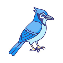 blue jay icon, blue jay vector illustration-simple illustration of blue jay, perfect for blue jay logos and themed design 