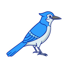 blue jay icon, blue jay vector illustration-simple illustration of blue jay, perfect for blue jay logos and themed design 