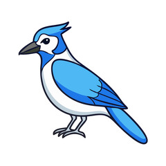 Obraz premium blue jay icon, blue jay vector illustration-simple illustration of blue jay, perfect for blue jay logos and themed design 