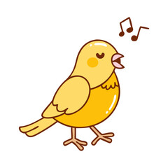 canary singing icon, canary singing vector illustration-simple illustration of canary singing, perfect for canary singing logos and themed design 
