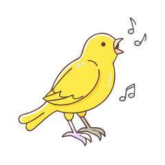 canary singing icon, canary singing vector illustration-simple illustration of canary singing, perfect for canary singing logos and themed design 