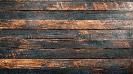 Naklejka premium African American male freelancer working on laptop at home office with empty wooden background for text placement in cozy workspace environment