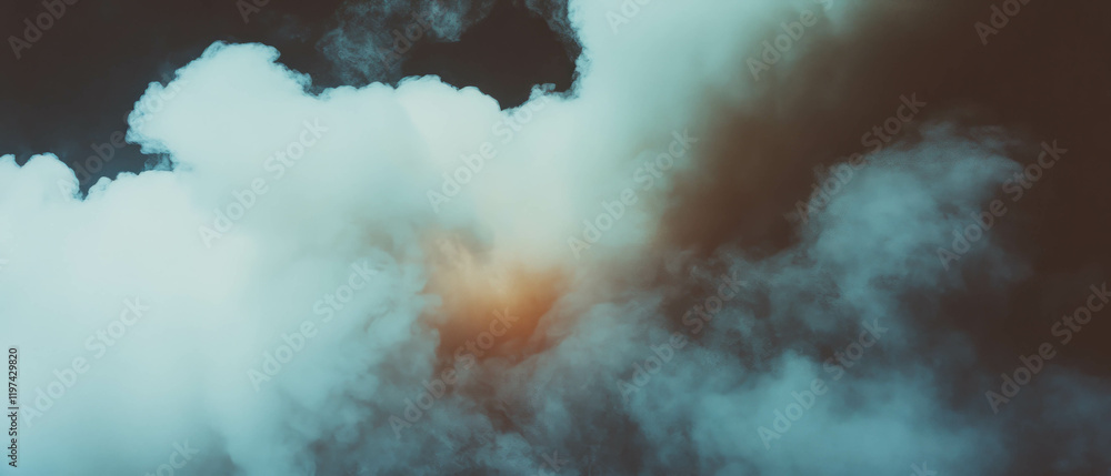 Poster cosmic smoke texture blending with nebula for a mysterious visual experience