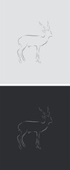 Thomson Kijang silhouette design. Silhouette design of an animal