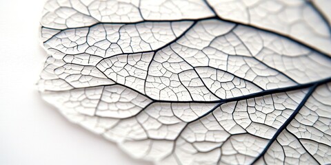 Obraz premium Leaf with a white background