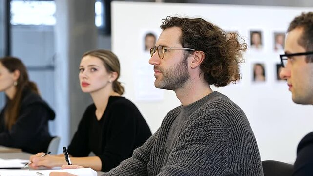 Casting Directors Auditioning Actors in Modern Studio Setting