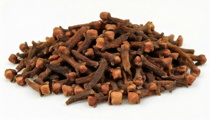 Fototapeta premium cloves scathered in white isolated background