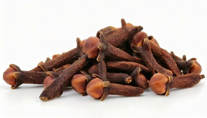 Obraz premium cloves scathered in white isolated background